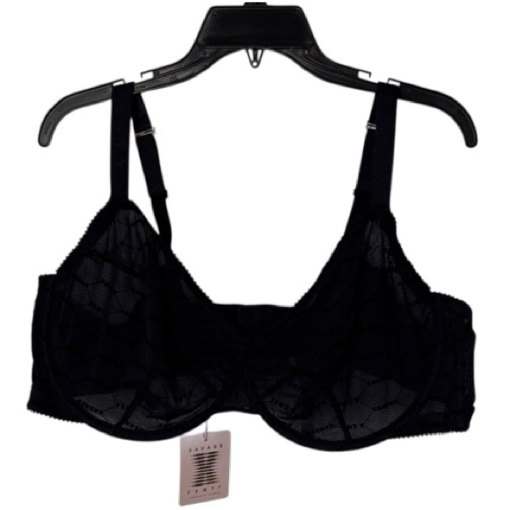 Savage Fenty Bra Black‎ Lace Underwire in Size 44G NWT